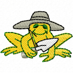 Frogs Embroidery Design 5